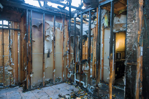 Professional Fire Damage Restoration technician working in Sylvania, AL